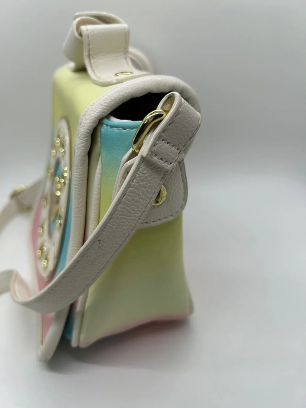 Betsey Johnson Cute Whimsical Pastel Rotary Dial Leather Crossbody Bag Purse 🌸🌸 - Picture 3 of 12